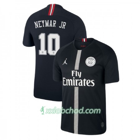 Fotbalové dresy Paris Saint Germain Neymar JR 10 Jodan Černá Alternativní Dres 2018/19 Krátký Rukáv